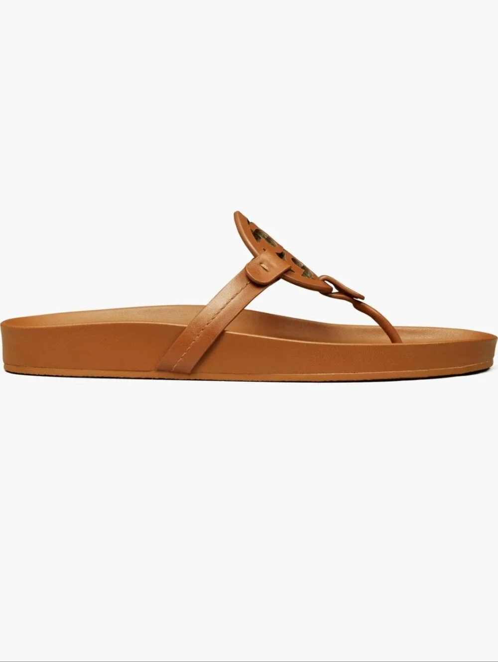 Tory Burch Miller Cloud Thong Sz 6 Bourbon Miele Good Preowned